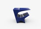 Star Axis Side Table in Blue Aluminum | Tables by Neal Aronowitz. Item made of aluminum compatible with minimalism and mid century modern style