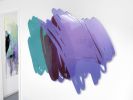Four Scribbles Wall Sculpture (Blues) Laser cut acrylic | Wall Hangings by Ryan Coleman. Item composed of synthetic in minimalism or contemporary style