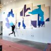 "Abstract Ocean" | Murals by ANTLRE - Hannah Sitzer | Noho 14 Apartments in Los Angeles. Item composed of canvas