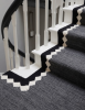 Handwoven Wool Stair Black and White Runner Rug | Rugs by Evergreen Carpets. Item made of wool compatible with boho and minimalism style