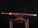 Imperial Cinnabar Ironwood Han Jian Decor Display Artifact | Ornament in Decorative Objects by Dynasty Artisan. Item made of wood with metal works with contemporary & eclectic & maximalism style