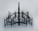 Metal Sticks by Prestige Chandelier | Chandeliers by Custom Lighting by Prestige Chandelier. Item works with contemporary & eclectic & maximalism style