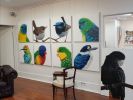 Stan - Rainbow Bee-eater | Oil And Acrylic Painting in Paintings by Ebony Bennett - Birdwood Illustrations