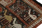Rug & Kilim’s Tribal rug in Black with Red, Gold-Brown | Area Rug in Rugs by Rug and Kilim