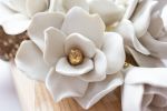 Porcelain Magnolia Antler Sculpture | Art & Wall Decor by Cassandra Smith | Presidio II in Austin
