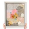Pink Strata Set (2) Framed Abstract Giclee Prints | Paintings by Suzanne Nicoll Studio. Item made of birch wood & paper compatible with contemporary style