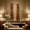 Handmade Fiber Wall Sculpture with Sculptural Tassels | Sculptures by Sarmal Design. Item made of cotton with metal works with boho & country & farmhouse style