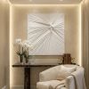 Contemporary 3D Wall Art ,Modern Fabric and Plaster Painting | Drawings by Sarmal Design. Item made of canvas compatible with minimalism and contemporary style
