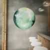 Into the mystic - Round canvas abstract painting | Oil And Acrylic Painting in Paintings by Jennifer Baker Fine Art. Item made of canvas works with contemporary style