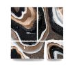 Black And Bronze Agate | Mixed Media by Alyson Storms. Item composed of wood and brass in minimalism or mid century modern style