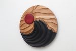 Sunset Waves | Sculptures by Craig Forget. Item composed of wood in mid century modern or japandi style