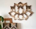 Lotus flower Reclaimed wood wall art | Wall Sculpture in Wall Hangings by Studio Wildflower. Item made of wood works with boho & country & farmhouse style