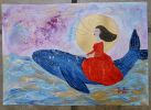 Viaje astral | Oil And Acrylic Painting in Paintings by Elena Parau. Item made of paper works with boho & eclectic & maximalism style