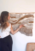 Contemplation | Tapestry in Wall Hangings by Sandra P.Garcia Art. Item made of bamboo with cotton works with boho & coastal style