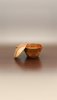 Handcrafted Applewood Vessel with Gold Leaf Inlay | Decorative Bowl in Decorative Objects by Holzkunst Samuel Meisinger. Item made of wood works with art deco & modern style