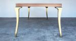 Cast Bronze and Wood Dining Table from Costantini, Enzio | Tables by Costantini Design. Item made of walnut with bronze