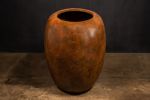 Modern Indoor/Outdoor Fiberglass Planter in Copper Finish | Vases & Vessels by Costantini Design. Item composed of glass & fiber compatible with contemporary and modern style