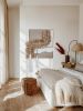 Cascade Linen framed wall art | Macrame Wall Hanging in Wall Hangings by Ranran Studio by Belen Senra. Item made of bamboo with cotton works with minimalism & contemporary style