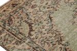Vintage Zeki Müren Rug in Green and Salmon, with Floral | Area Rug in Rugs by Rug and Kilim
