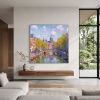 Amsterdam Canal Spring Impasto Oil Painting Fine Art | Oil And Acrylic Painting in Paintings by Dynasty Artisan. Item made of linen compatible with contemporary and eclectic & maximalism style