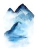 Blue Abyss I | Mixed Media by Hope Bainbridge Art | Beautiful Feet Books in San Luis Obispo. Item composed of paper & synthetic