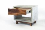 Dwarf | Nightstand in Storage by Curly Woods. Item composed of oak wood & concrete compatible with mid century modern and industrial style