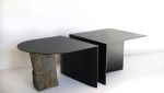 Missisquoi 01 Coffee Table | Tables by Simon Johns | Simon Johns Inc. in Bolton-Est. Item composed of wood and stone