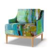 Belgian Linen Fabric Art Panel: Splendid by Dorothy Fagan | Textiles by Dorothy Fagan Fine Arts. Item made of linen compatible with mid century modern and contemporary style