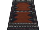 Vintage Afghan Baluch Kilim Scatter Rug, with Geometric | Area Rug in Rugs by Rug and Kilim