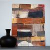 New Mexico; Abstract Landscape Painting on Paper | Oil And Acrylic Painting in Paintings by Michele Spurza. Item composed of paper compatible with contemporary and rustic style