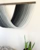 Black ombré swoop fiber Art wall hanging | Tapestry in Wall Hangings by The Cotton Yarn. Item made of wood with cotton