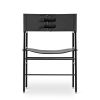 “Repose” Armchair Various Leather Colors, Black Rubbered Ste | Chairs by Jover + Valls. Item made of steel with leather