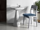 White Stone High Side Table - Plinth Series in Bio Concrete | Coffee Table in Tables by Donatas Žukauskas. Item composed of cement and paper in minimalism or contemporary style
