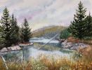 View from the Trail | Watercolor Painting in Paintings by Maurice Dionne FINEART. Item made of paper
