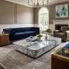 Celestial River White Marble and Blue Stone Coffee Table | Tables by Dynasty Artisan. Item composed of steel and marble in minimalism or contemporary style