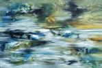 Day at the Ocean | Oil And Acrylic Painting in Paintings by Kozyuk Gallery. Item made of canvas works with boho & eclectic & maximalism style