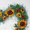 May your Heart Bloom with Love | Oil And Acrylic Painting in Paintings by DaggArt. Item made of canvas with synthetic