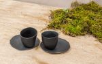 Matte Black Cup Set | Drinkware by Laura Letinsky. Item made of ceramic