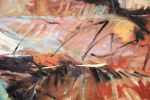 'Windy Day' Large Oil and Acrylic on Canvas | Oil And Acrylic Painting in Paintings by Simona Gocan. Item composed of canvas compatible with contemporary style