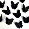 Set of 10 Butterflies with Metal Wire | Wall Sculpture in Wall Hangings by Elizabeth Prince Ceramics. Item composed of stoneware compatible with minimalism and contemporary style