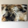 Abstract Art with brown, amber, gold, black and white | Oil And Acrylic Painting in Paintings by Lynette Melnyk. Item composed of canvas compatible with contemporary style