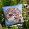 organic cotton sateen HARRIS THE HEDGEHOG toss pillow | Pillows by Mommani Threads. Item composed of cotton compatible with contemporary and country & farmhouse style