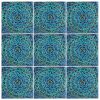 9 Tiles large wall art installation | Tiles by GVEGA. Item composed of ceramic in boho or mediterranean style