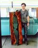 Red Gum Resin River Console | Console Table in Tables by Lumberlust Designs. Item composed of steel and synthetic