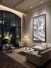 Large Winter Snow Landscape Shanshui Art on Silk/Xuan | Oil And Acrylic Painting in Paintings by Dynasty Artisan. Item made of wood & fabric compatible with contemporary and eclectic & maximalism style