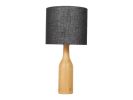 Hand Turned Oak Table Lamp | Lamps by ColombeFurniture`` | Lwowska Studios in Warszawa. Item composed of oak wood and linen