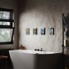 Early Winter Sunset, Winter series No. 1 | Wall Sculpture in Wall Hangings by Gila Mosaics Studio. Item composed of wood and ceramic in contemporary or modern style