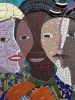 Three Women of America | Mosaic in Art & Wall Decor by Gila Mosaics Studio. Item made of ceramic with glass