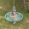 High Power Insulator Bird Feeder - Glass Aqua | Vases & Vessels by RailroadWare Lighting Hardware & Gifts. Item made of steel with glass works with industrial style