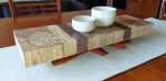 Spalted Maple and Walnut Serving Board, Tea Tray | Serveware by SjK Design Studios. Item made of maple wood works with asian & modern style
